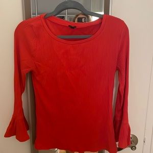 J.Crew long sleeved top with bell sleeve